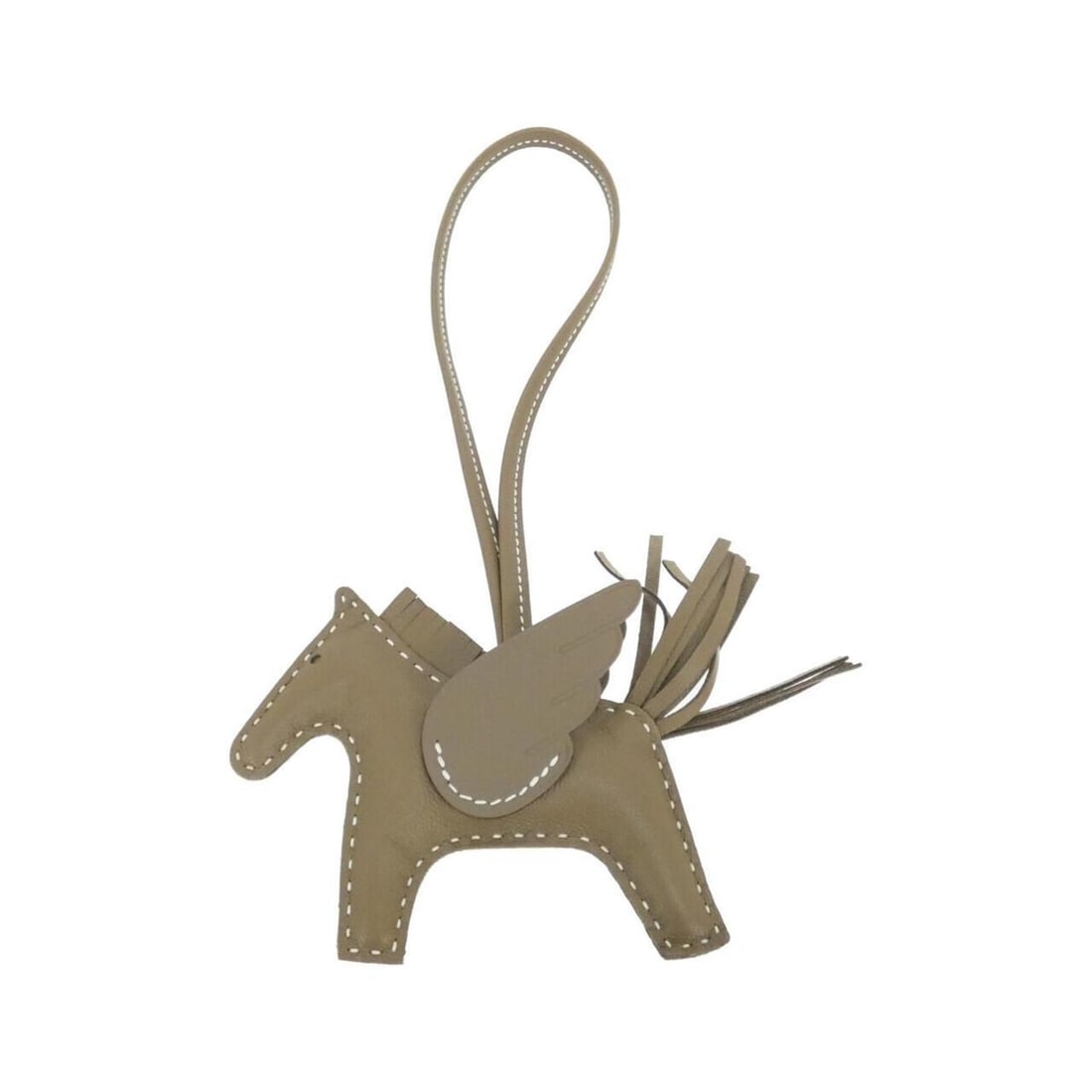 Hermes Rodeo Pegasus Accessory Bag Charm PM 083010CA: --- Catalog ---Category: SizeSize (HxWxD): 75.00mm x 85.00mm / 2.95'' x 3.35''Category: DesignType: Handbag charmColor: Etoupe grayGender: Men,WomenMaterial: Agneau MiloCategory: GeneralMPN: