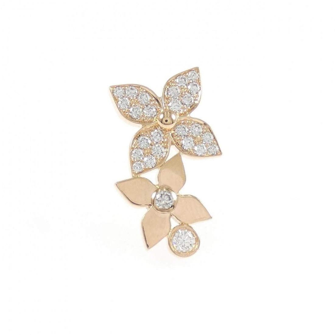 Louis Vuitton Boucles d'Oreilles Star Blossom Double Earring (Single Earring): --- Catalog ---Category: SizeSize (HxWxD): 19.40mm x 12.20mm / 0.76'' x 0.48''Category: DesignType: Stud earringsStone: DiamondGender: WomenMaterial: Pink gold (18K)Single earring: YesCategory: