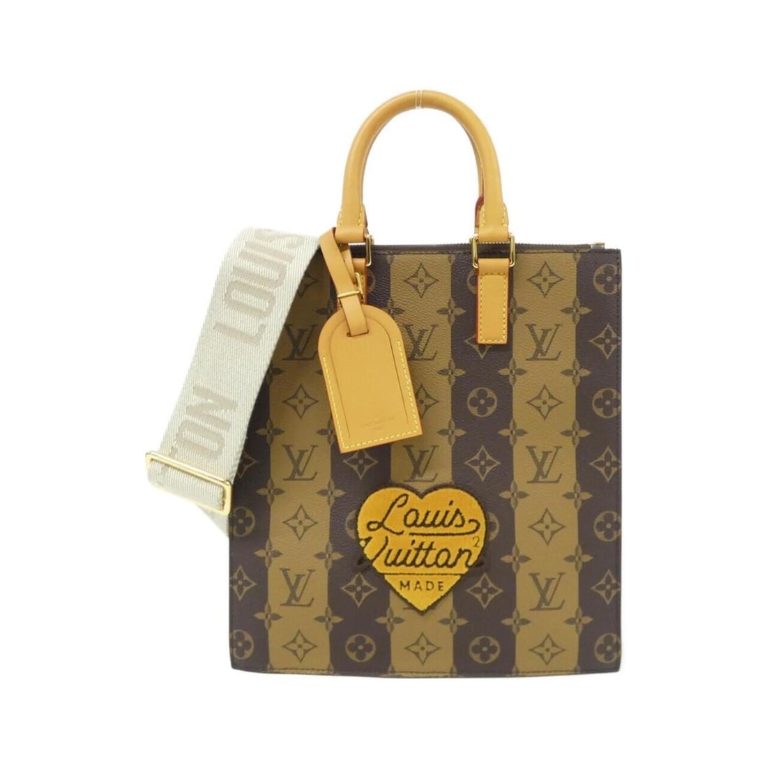 Louis Vuitton Monogram Stripe (LV Squared) Sac Plat Messenger M45969 Handbag: --- Catalog ---Category: SizeSize (HxWxD): 28cm x 26cm x 6cm / 11.02'' x 10.23'' x 2.36''Category: DesignType: HandbagColor: Marron, MonogramGender: Women,MenMaterial: Monogram , Coated canvas
