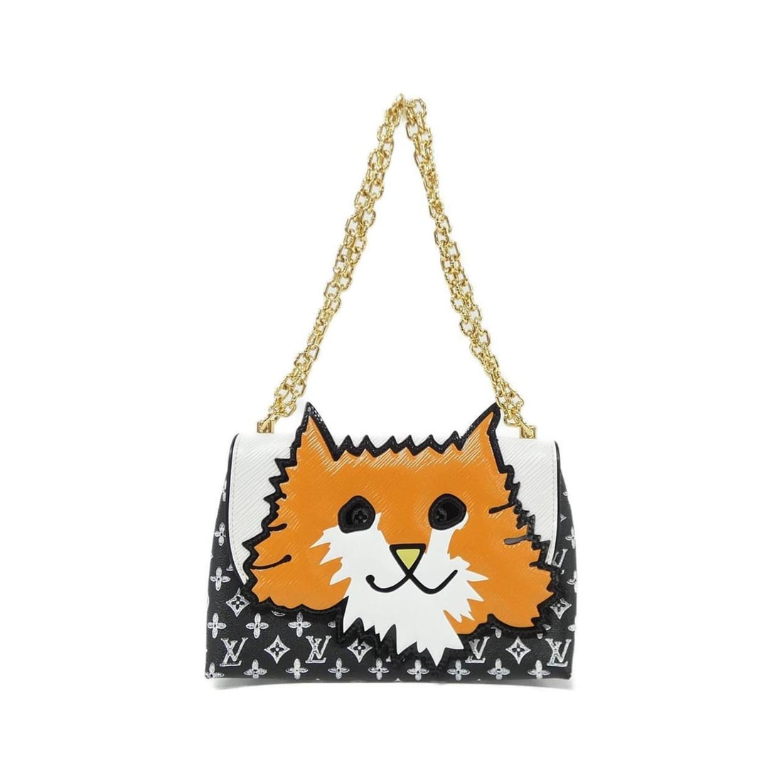 Louis Vuitton Catgram Cat Pochette M52935 Shoulder Bag: --- Catalog ---Category: SizeSize (HxWxD): 16cm x 24cm x 8cm / 6.29'' x 9.44'' x 3.14''Category: DesignType: Pochette, Shoulder bagColor: BlackGender: WomenMaterial: Coated canvas , Leather Leather/Fu