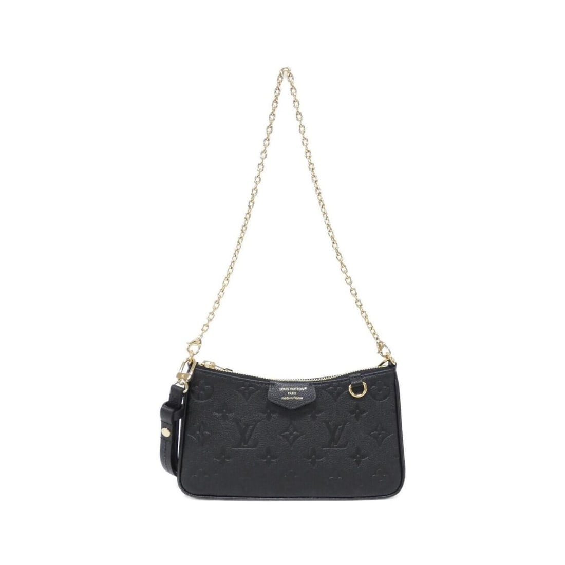 Louis Vuitton Monogram Empreinte Easy Handbag Pouch M80349 Accessory: --- Catalog ---Category: SizeWeight: 240g / 8.46oz.Size (HxWxD): 11cm x 21cm x 4cm / 4.33'' x 8.26'' x 1.57''Strap Length: 58.5cm - 101.5cm / 23.03'' - 39.96''Category: DesignType: HandbagColor: Black