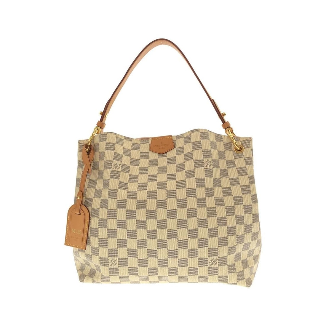 Louis Vuitton Damier Azur Graceful PM N42249 Shoulder Bag: --- Catalog ---Category: SizeSize (HxWxD): 28cm x 30cm x 11cm / 11.02'' x 11.81'' x 4.33''Category: DesignType: Shoulder bagColor: Azur, Damier AzurGender: WomenMaterial: Damier Azur Category: General