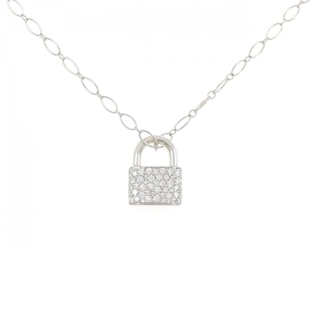 Tiffany & Co. diamond necklace: --- Catalog ---Category: SizePendant Size: 15.4mm x 11.5mm / 0.6'' x 0.45''Neck Circumference: 77 cm / 30.31''Category: DesignStone: DiamondGender: WomenMaterial: White gold (18K)Pendant Type: