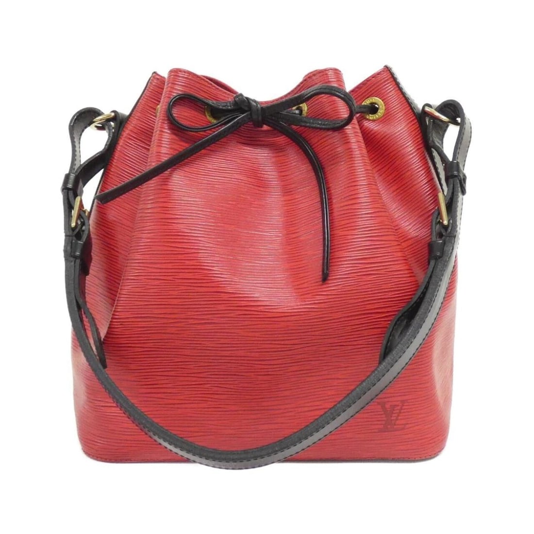 Louis Vuitton Epi Petit Noé M44172 Shoulder Bag: --- Catalog ---Category: SizeSize (HxWxD): 27cm x 24cm x 18cm / 10.62'' x 9.44'' x 7.08''Category: DesignType: Shoulder bagColor: Black, Red colorGender: WomenMaterial: Leather Hardware Color: