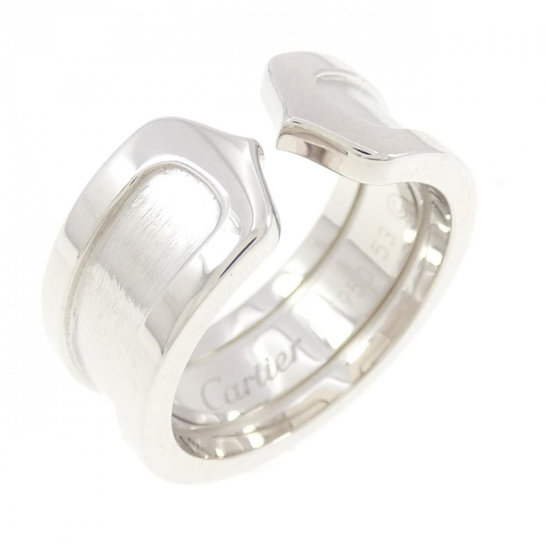 Cartier C2 Ring: --- Catalog ---Category: SizeUS Size: 6.5Brand Size: 53Category: DesignType: Band ringGender: WomenMaterial: Platinum 950Category: GeneralBrand: Cartier--- Item List ---Section: ConditionRanking: Rank