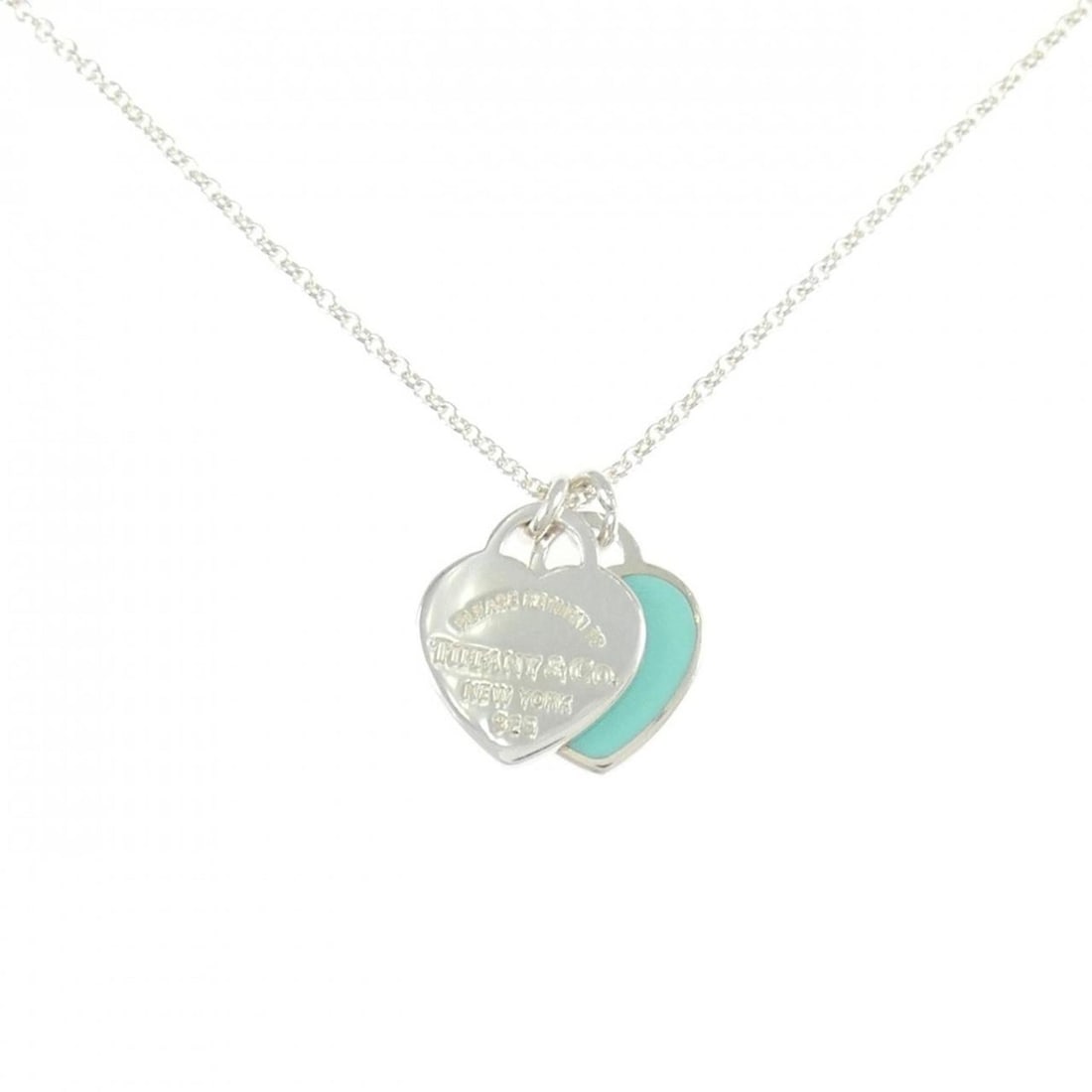 Tiffany & Co. Return to Mini Double Heart Tag Necklace: --- Catalog ---Category: SizePendant Size: 11.8mm x 10mm / 0.46'' x 0.39''Neck Circumference: 41 cm / 16.14''Category: DesignGender: WomenMaterial: Silver 925Pendant Type: PendantNecklace Type: