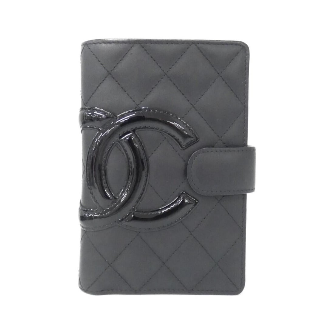 Chanel Cambon Line 50080 Wallet: --- Catalog ---Category: SizeSize (HxWxD): 15cm x 10cm x 2cm / 5.9'' x 3.93'' x 0.78''Category: DesignType: Wallet (bi-fold)Color: BlackGender: WomenMaterial: Leather Leather/Fur Type: Calfskin,