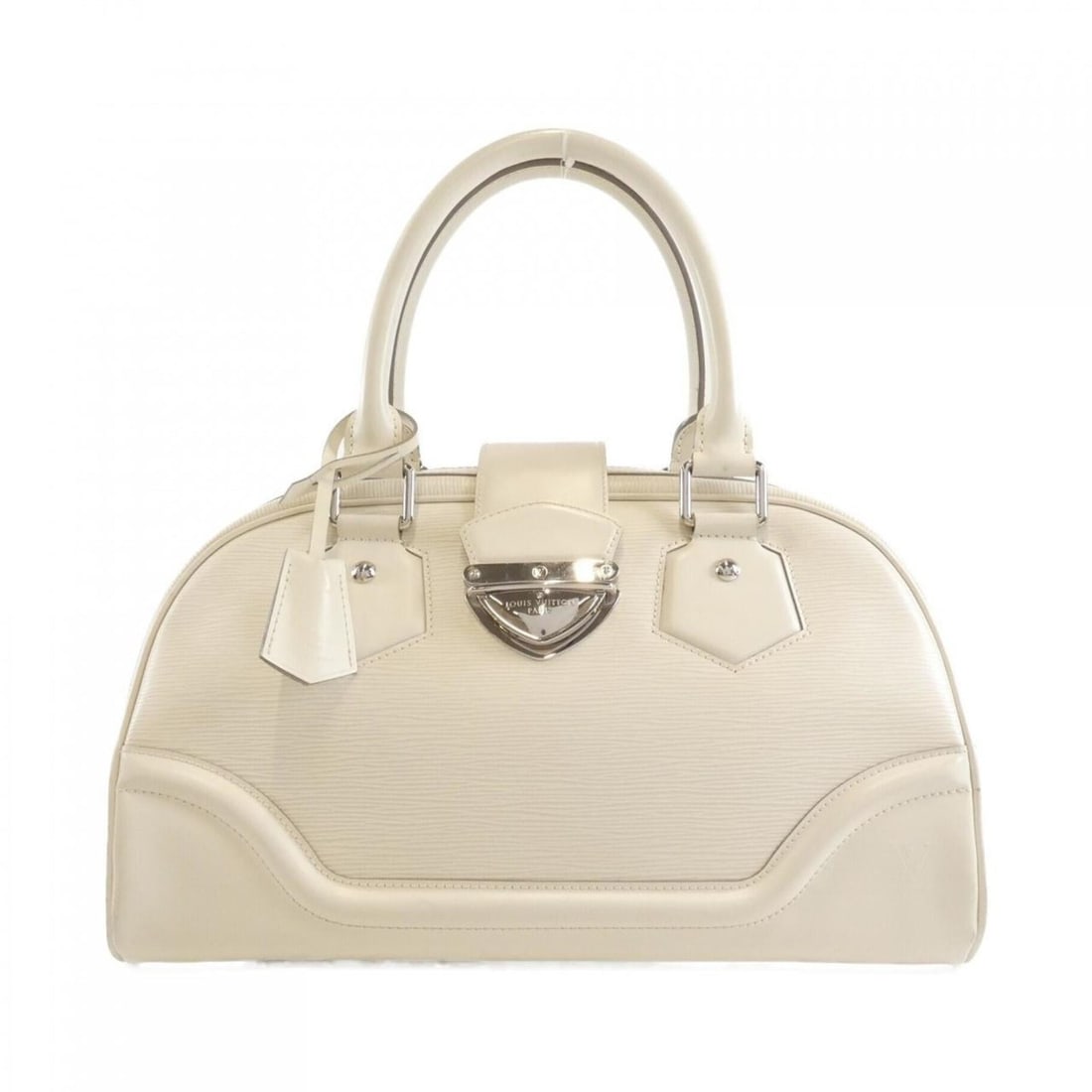 Louis Vuitton Epi Bowling Montaigne GM M5931J Handbag: --- Catalog ---Category: SizeWeight: 1.18kg / 2.6lb.Size (HxWxD): 26cm x 36cm x 17cm / 10.23'' x 14.17'' x 6.69''Handle Length: 43cm / 16.92''Category: DesignType: HandbagColor: LV Off WhiteGender: