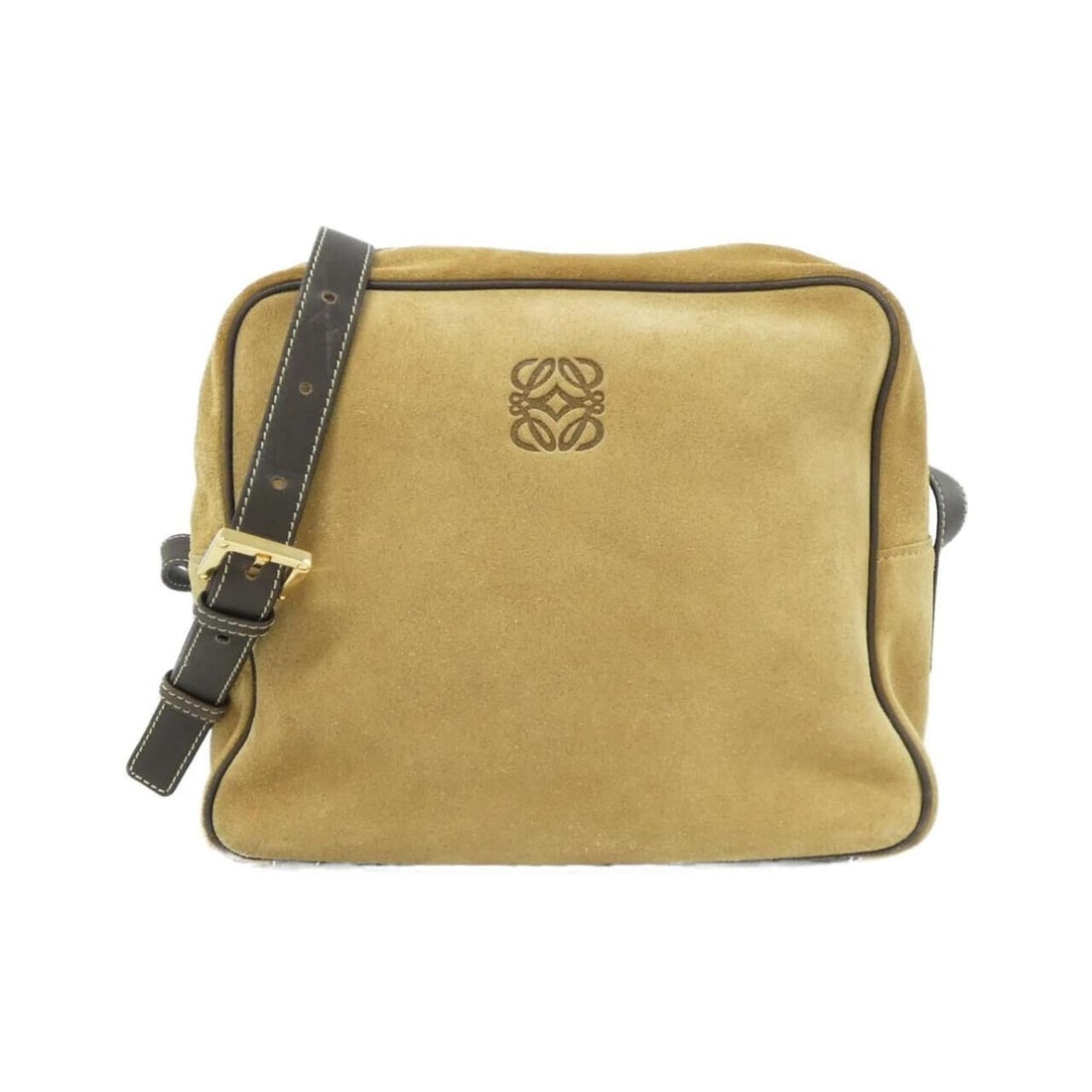 Loewe shoulder bag: --- Catalog ---Category: SizeSize (HxWxD): 20cm x 24cm x 10cm / 7.87'' x 9.44'' x 3.93''Category: DesignType: Shoulder bagColor: Beige, BrownGender: WomenMaterial: Suede , Leather Hardware Color: Gold