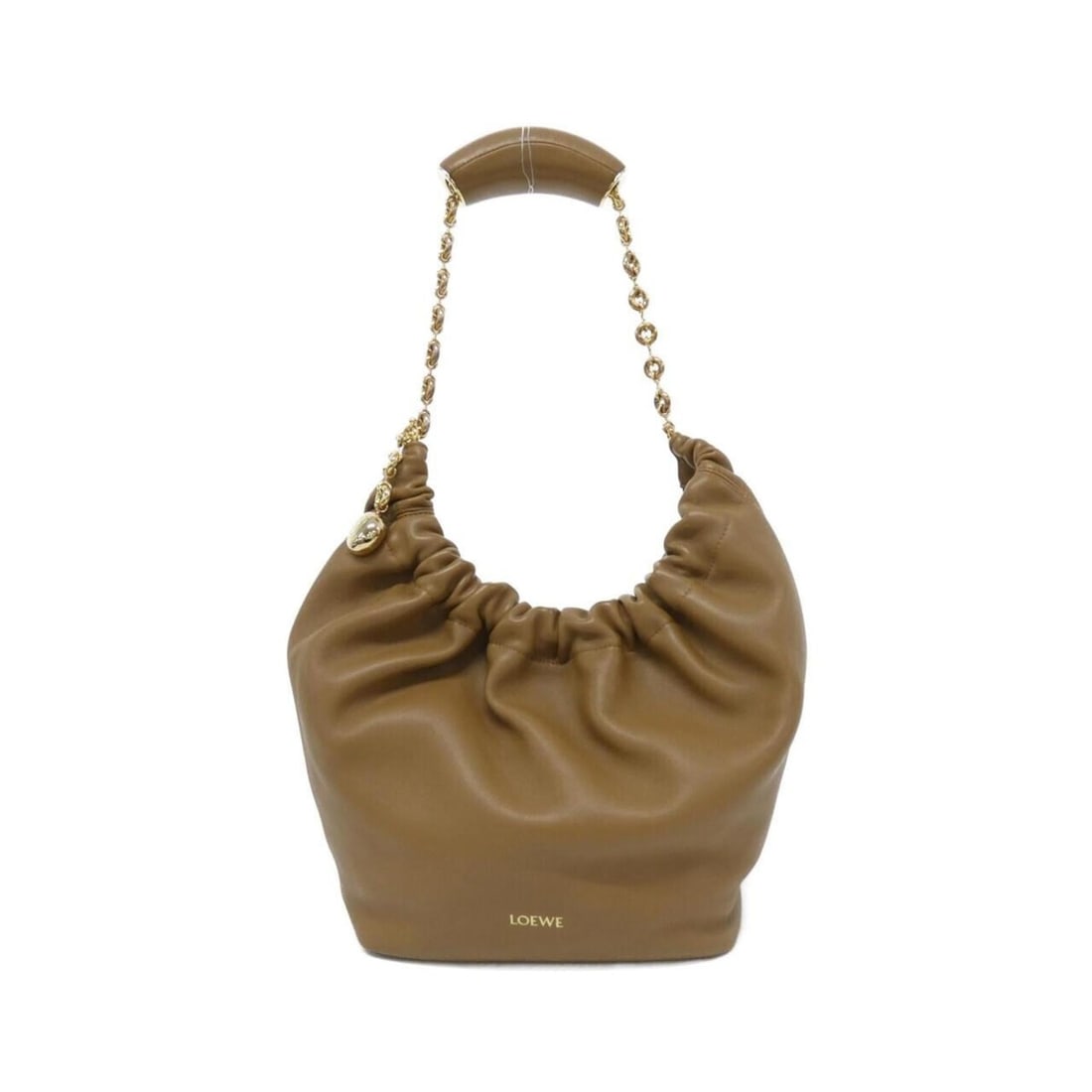 Loewe Squeeze Small A914NCHX01 Shoulder Bag: --- Catalog ---Category: SizeSize (HxWxD): 24cm x 20cm x 11cm / 9.44'' x 7.87'' x 4.33''Category: DesignType: Shoulder bagColor: BeigeGender: WomenMaterial: Leather Hardware Color: GoldLeather/Fur
