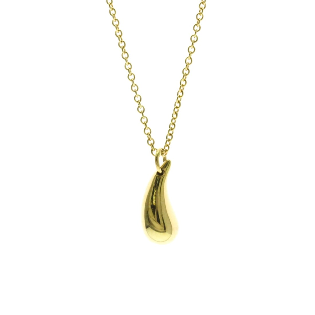 Tiffany Teardrop Necklace Yellow Gold (18K) No Stone Men,Women Fashion Pendant Necklace (Gold): --- Catalog ---Category: SizeWeight: 4g / 0.14oz.Pendant Size: 12.2mm x 5.6mm / 0.48'' x 0.22''Neck Circumference: 40.5 cm / 15.94''Category: DesignColor: GoldMetal: GoldStone: No StoneStyle: FashionG