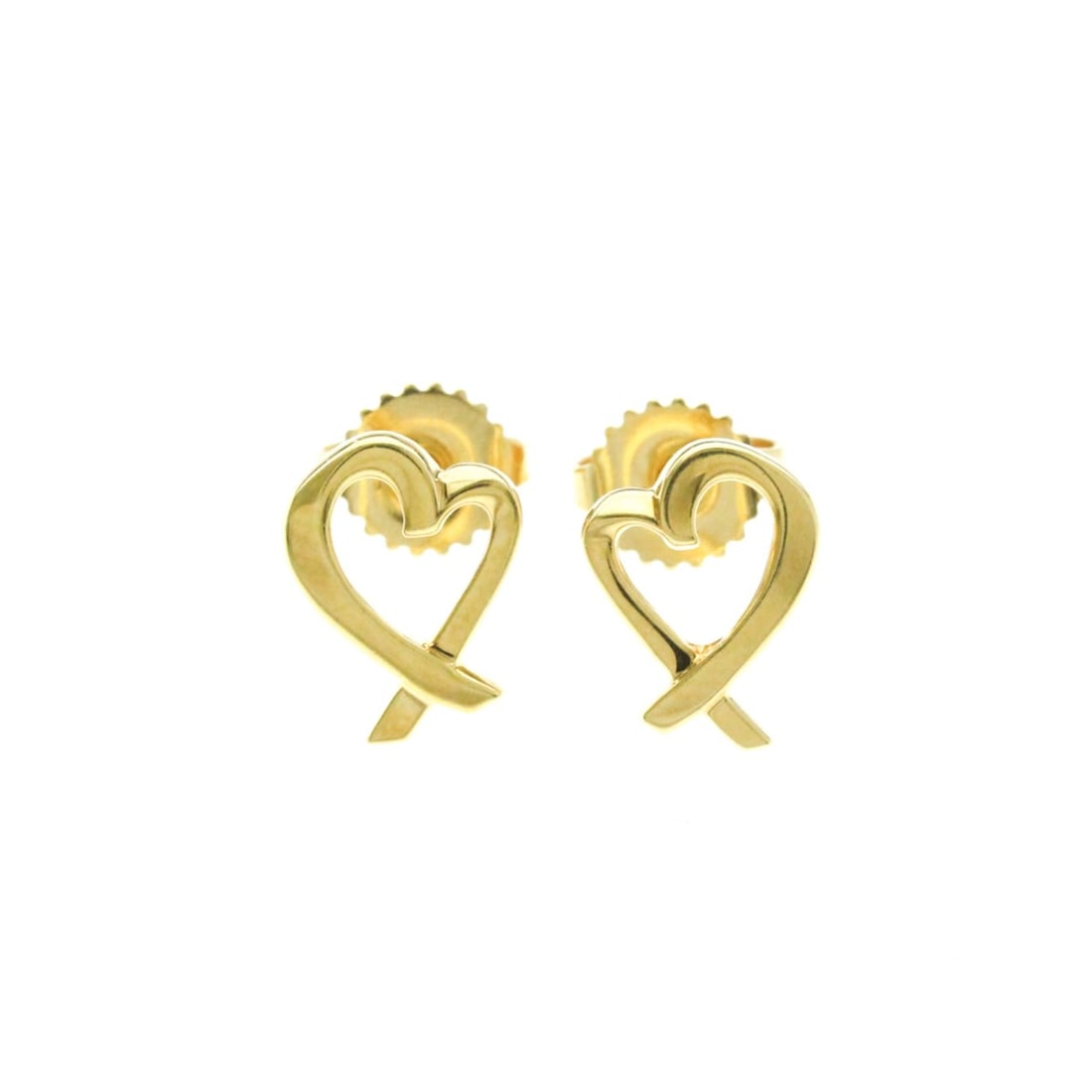Tiffany Loving Heart No Stone Yellow Gold (18K) Stud Earrings Gold: --- Catalog ---Category: SizeWeight: 1.9g / 0.06oz.Size (HxWxD): 10.20mm x 7.80mm / 0.40'' x 0.31''Category: DesignType: Stud earringsColor: GoldMetal: GoldStone: No StoneStyle: FashionGender: