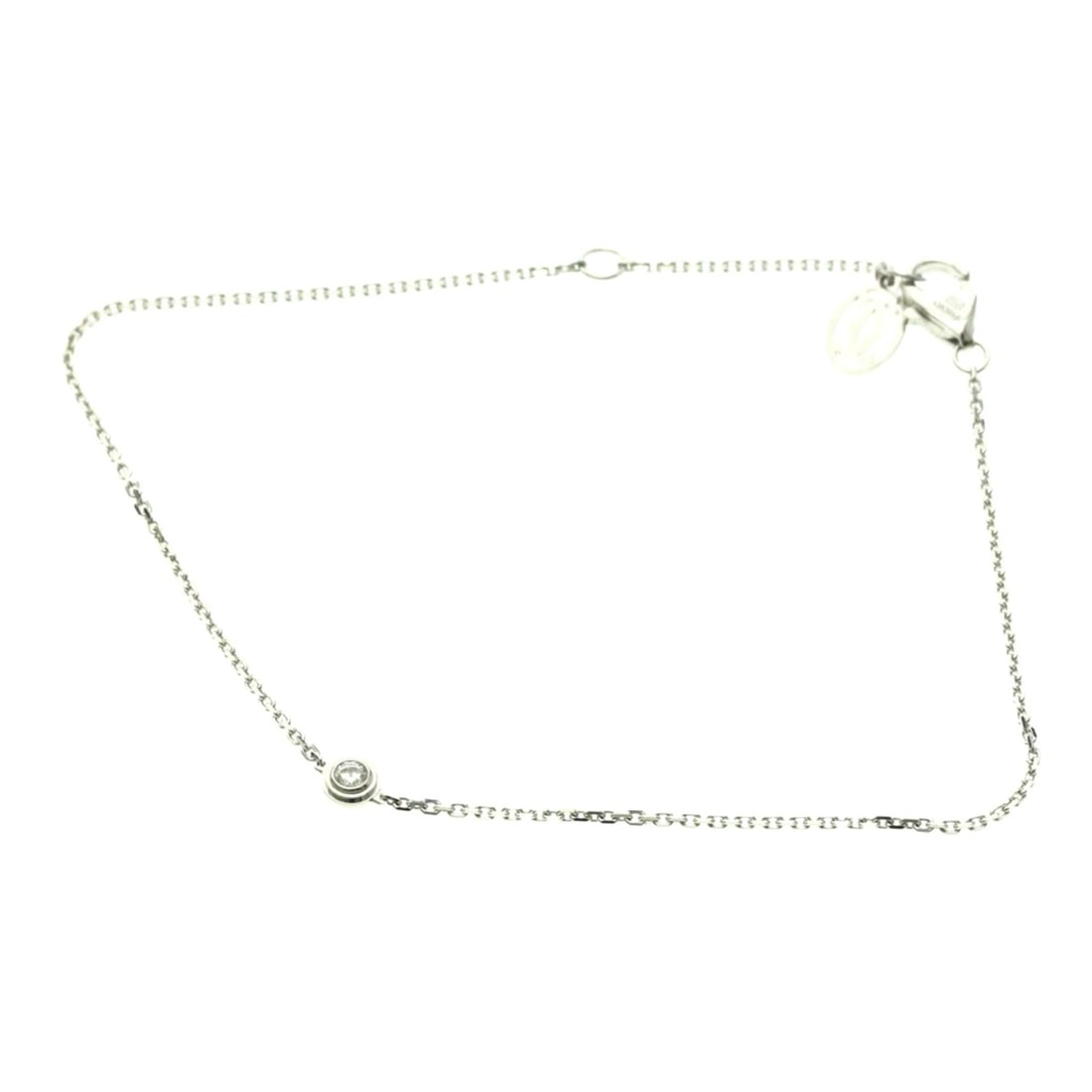 Cartier Amour Bracelet XS White Gold (18K) Diamond Charm Bracelet Silver: --- Catalog ---Category: SizeLength: 16cm - 18cm / 6.29'' - 7.08''Weight: 1.5g / 0.05oz.Stone Size (HxW): 3.8mm x 3.8mm / 0.14'' x 0.14''Category: DesignType: Charm braceletColor: SilverMetal: White