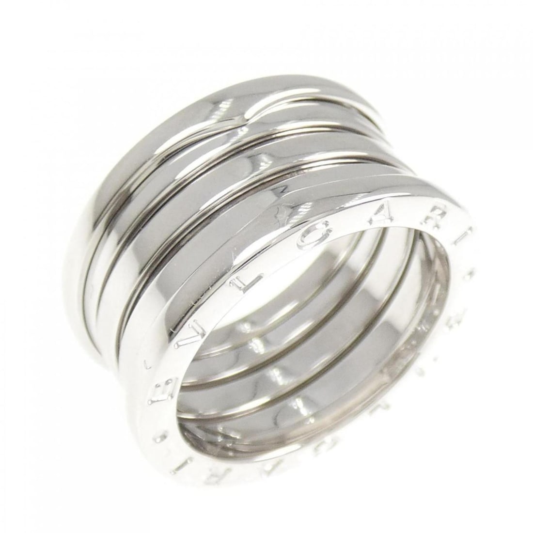 Bvlgari B.zero1 4-Band Ring: --- Catalog ---Category: SizeWidth: 10.1mm / 0.4''Weight: 11g / 0.38oz.JP Size: 15.5US Size: 7.5Category: DesignType: Band ringGender: WomenMaterial: White gold (18K)Category: GeneralLine: