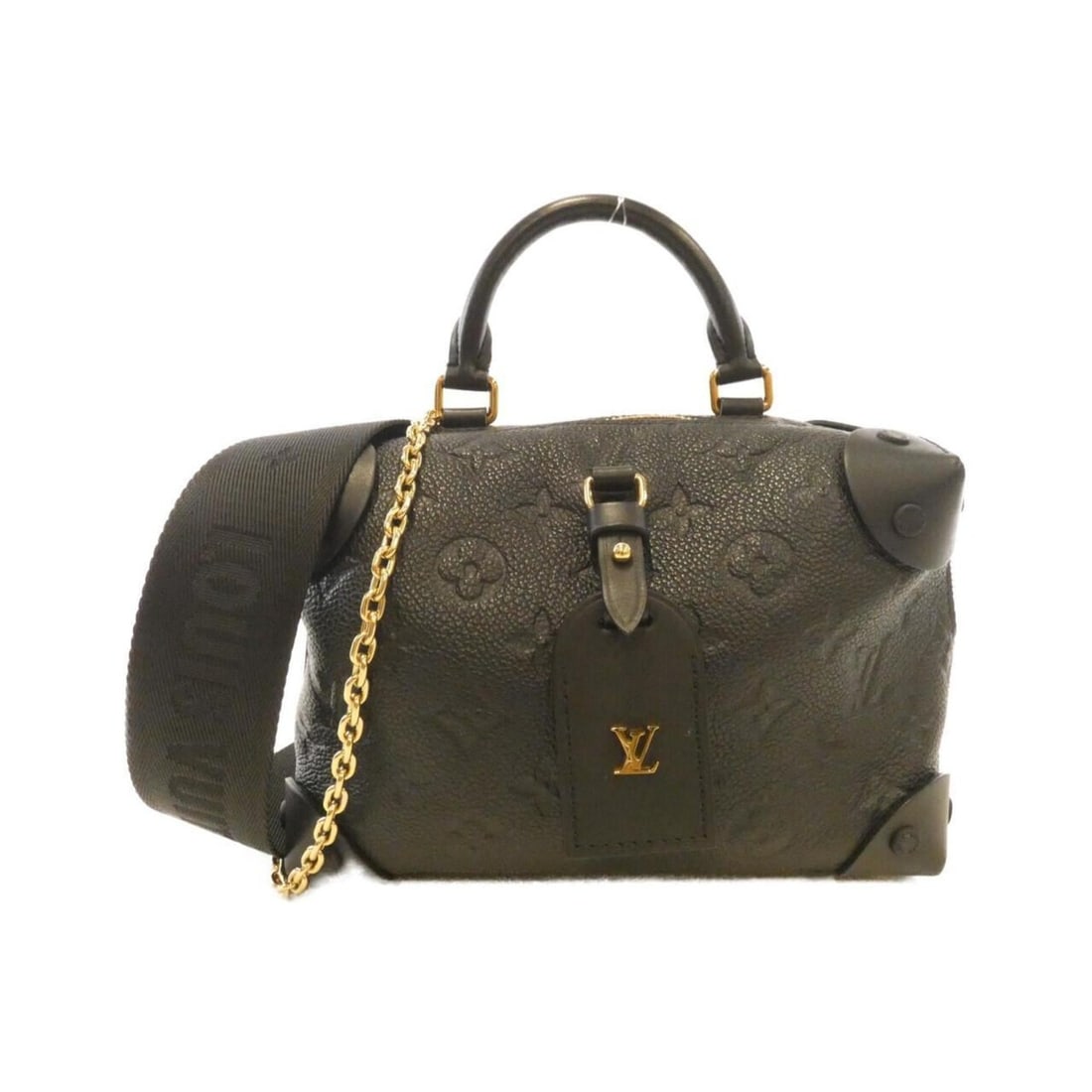 Louis Vuitton Monogram Empreinte Petite Malle Souple M45393 Handbag: --- Catalog ---Category: SizeSize (HxWxD): 14cm x 20cm x 8cm / 5.51'' x 7.87'' x 3.14''Category: DesignType: HandbagColor: BlackGender: WomenMaterial: Leather Leather/Fur Type: CalfskinCategory: