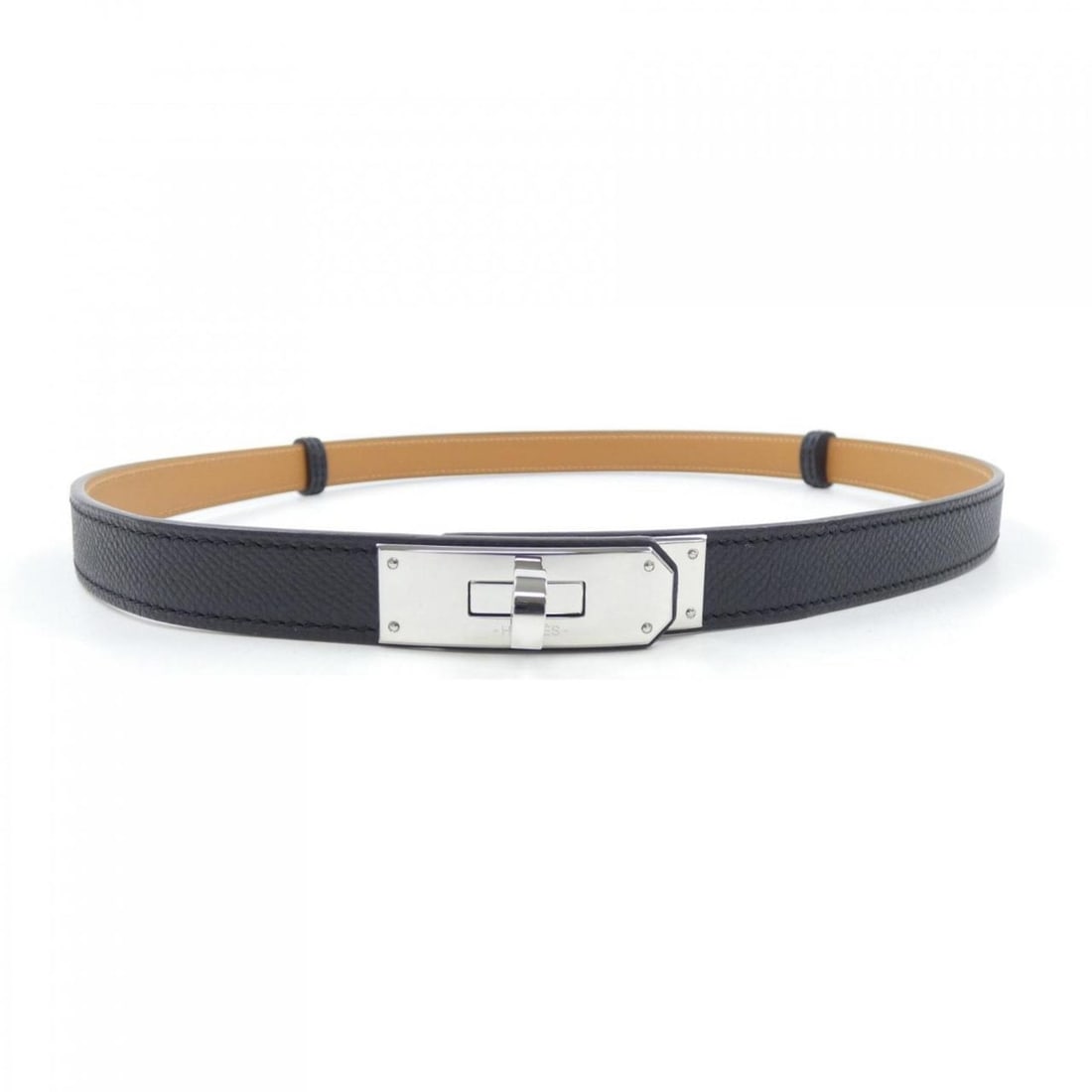 Hermes Kelly 18mm Belt: --- Catalog ---Category: SizeWidth: 2cm / 0.78''Length: 54cm - 101cm / 21.25'' - 39.76''Category: DesignType: Standard beltColor: BlackGender: WomenCategory: GeneralLine: KellyBrand: Hermes--- Item