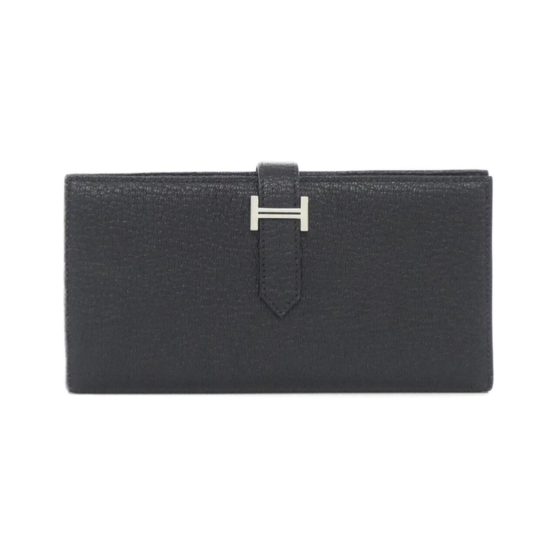 Hermes Bearn Soufflé 039078CK Wallet: --- Catalog ---Category: SizeSize (HxWxD): 9cm x 17cm x 2cm / 3.54'' x 6.69'' x 0.78''Category: DesignType: Long wallet (bi-fold)Color: BlackGender: Women,MenMaterial: Chevre leather Category:
