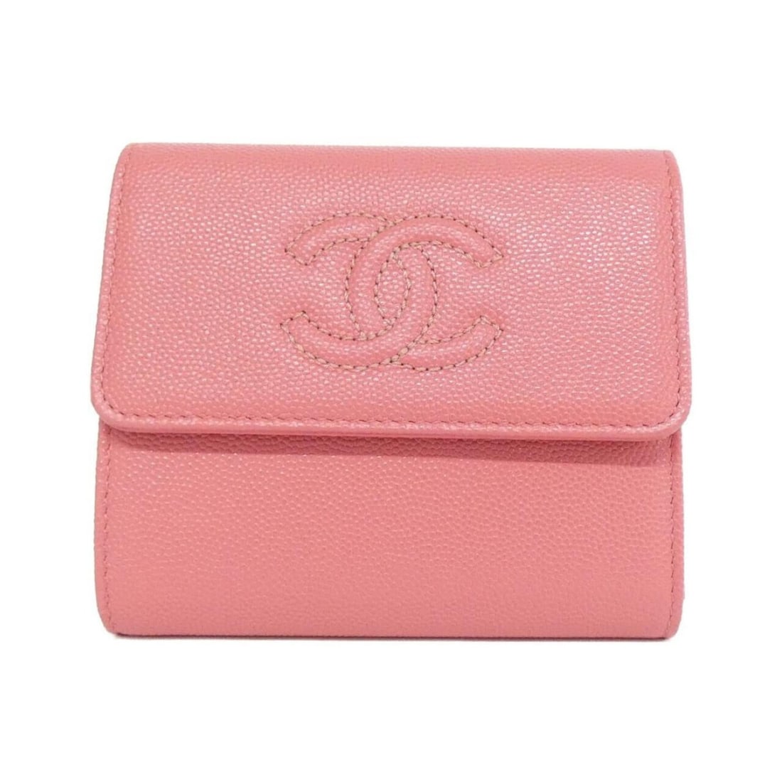 Chanel Timeless CC Line 84072 Wallet: --- Catalog ---Category: SizeSize (HxWxD): 10.5cm x 11.5cm x 2cm / 4.13'' x 4.52'' x 0.78''Category: DesignType: Wallet (tri-fold)Color: PinkGender: WomenMaterial: Grained Calfskin Category: GeneralMP