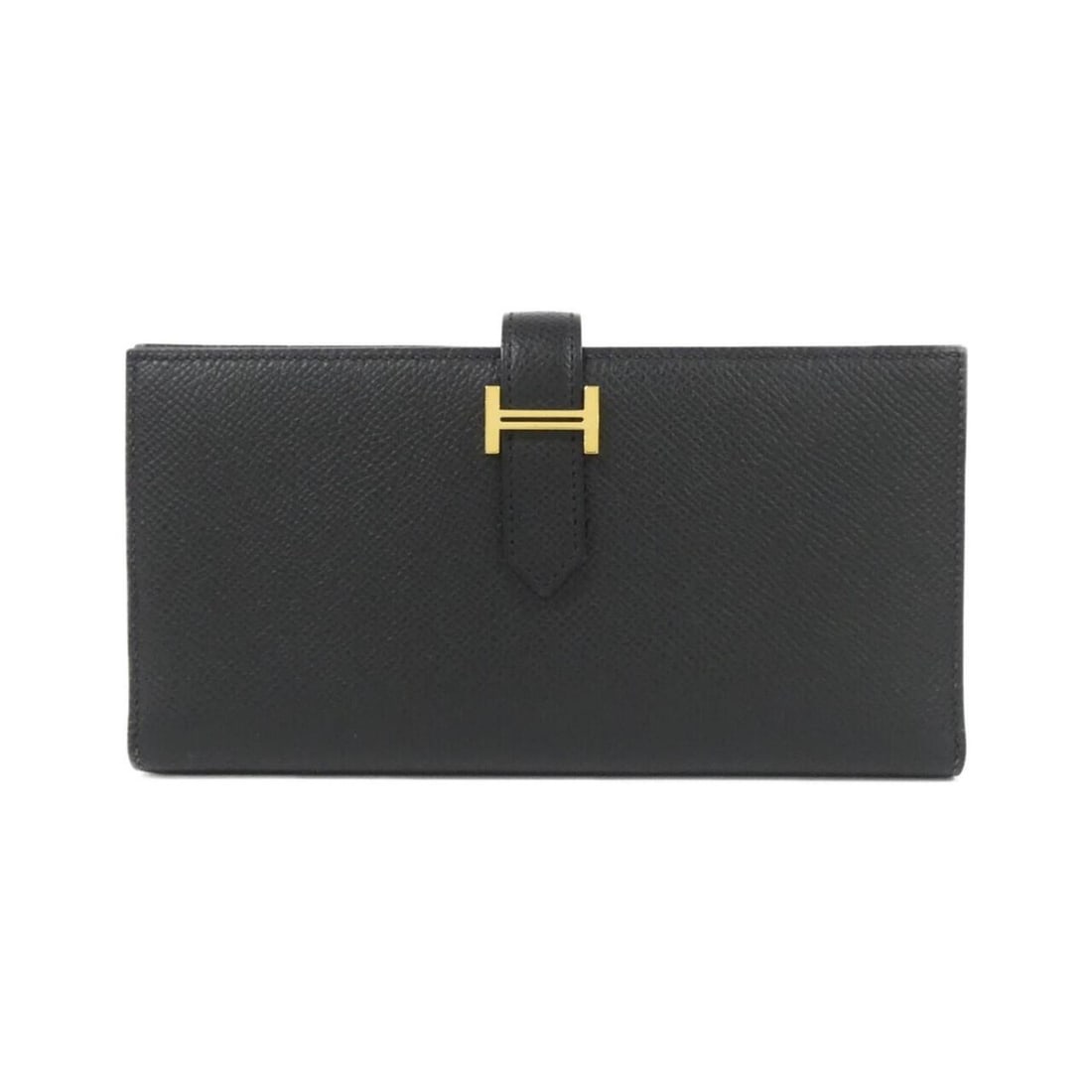 Hermes Bearn Soufflé 039785CC Wallet: --- Catalog ---Category: SizeSize (HxWxD): 9cm x 17cm x 2cm / 3.54'' x 6.69'' x 0.78''Category: DesignType: Long wallet (bi-fold)Color: BlackGender: WomenMaterial: Epsom leather Category: