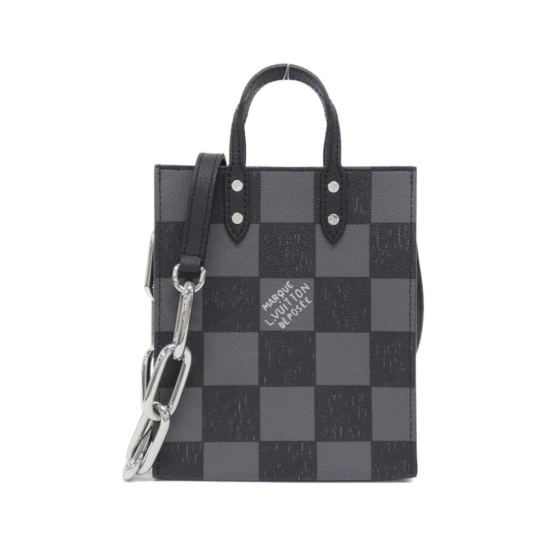 Louis Vuitton Damier Checkerboard Sac Plat XS N60479 Shoulder Bag: --- Catalog ---Category: SizeSize (HxWxD): 19cm x 16cm x 6cm / 7.48'' x 6.29'' x 2.36''Category: DesignType: Shoulder bagColor: BlackGender: Women,MenMaterial: Leather Leather/Fur Type: