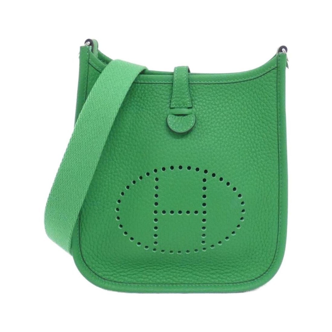 Hermes Hermès Evelyn Amazon 16cm Shoulder Bag 069426CK: --- Catalog ---Category: SizeSize (HxWxD): 18cm x 17cm x 5.5cm / 7.08'' x 6.69'' x 2.16''Category: DesignType: Shoulder bagColor: Bambou, GreenGender: Women,MenMaterial: Taurillon clemence leather
