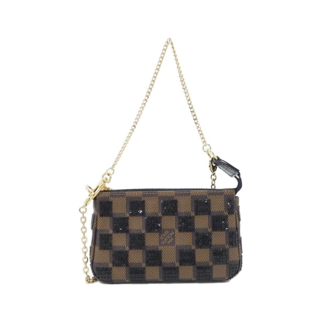 Louis Vuitton Damier Paillettes Mini Pochette Accessoires N63176 Accessory Pouch: --- Catalog ---Category: SizeSize (HxWxD): 9cm x 14cm x 2cm / 3.54'' x 5.51'' x 0.78''Category: DesignType: Pochette, PouchColor: BrownGender: WomenMaterial: Coated canvas Category: GeneralMPN: