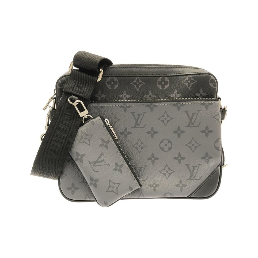 Louis Vuitton Monogram Eclipse Reverse Trio Messenger M69443 Shoulder Bag: --- Catalog ---Category: SizeSize (HxWxD): 19.5cm x 25cm x 4.5cm / 7.67'' x 9.84'' x 1.77''Category: DesignType: Shoulder bagColor: BlackGender: MenMaterial: Coated canvas Category: GeneralMPN: M69443