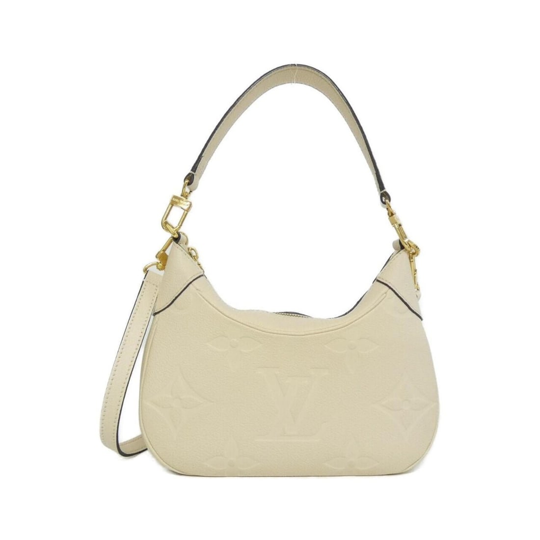 Louis Vuitton Monogram Empreinte Bagatelle M46099 Handbag: --- Catalog ---Category: SizeSize (HxWxD): 14cm x 24cm x 7cm / 5.51'' x 9.44'' x 2.75''Category: DesignType: HandbagColor: CreamGender: WomenMaterial: Leather Hardware Color: GoldLeather/Fur Type: