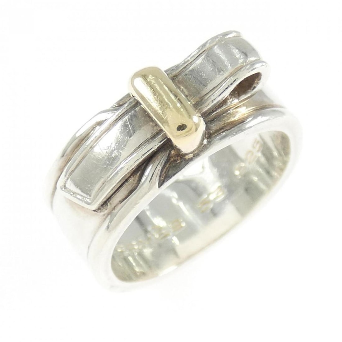 Hermes Artemis Ribbon Ring: --- Catalog ---Category: SizeUS Size: 6.5Brand Size: 53Category: DesignType: Band ringGender: WomenMaterial: Silver 925Category: GeneralBrand: Hermes--- Item List ---Section: ConditionRanking: Rank B