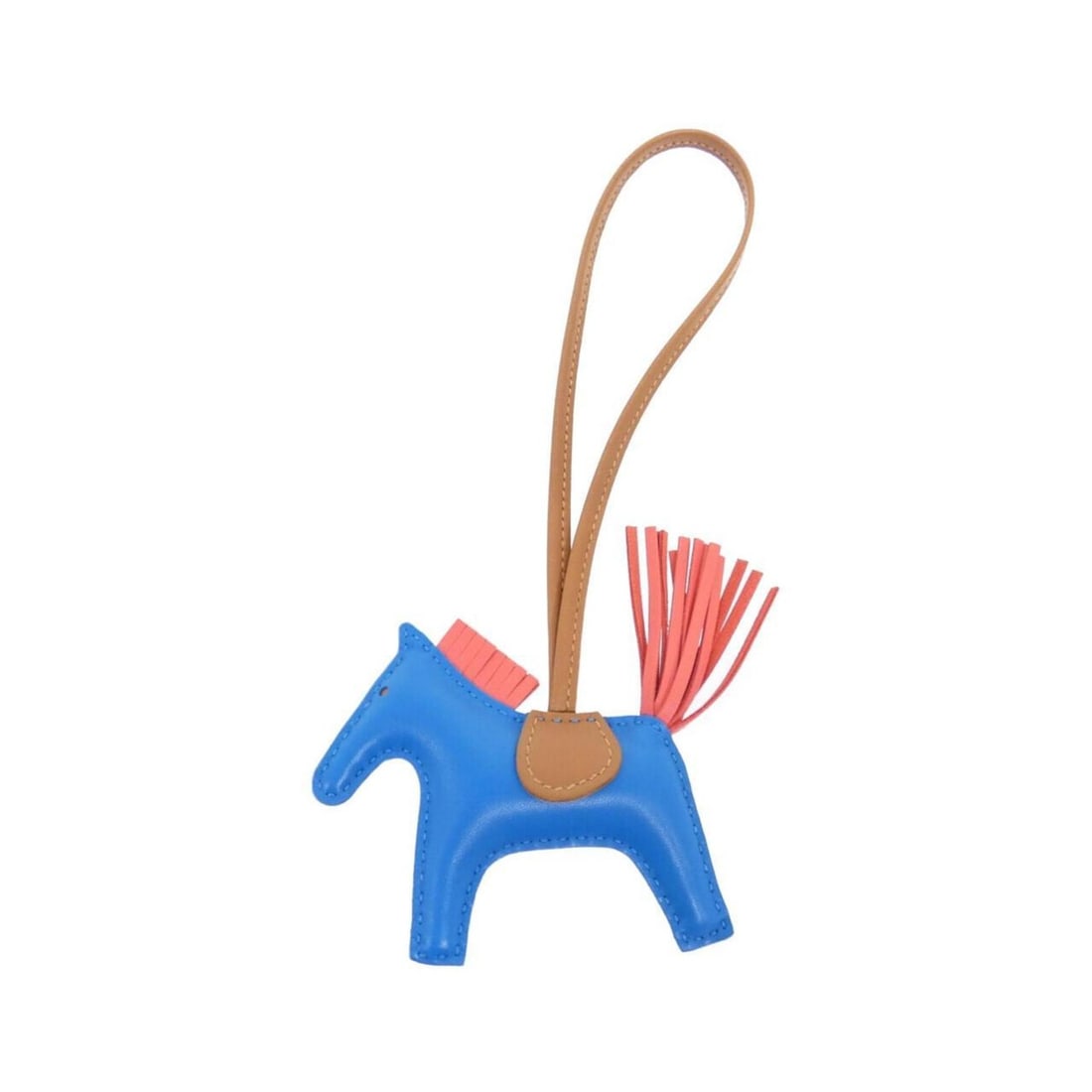 Hermes Rodeo PM 064929CA Accessory Bag Charm: --- Catalog ---Category: SizeSize (HxWxD): 75.00mm x 85.00mm / 2.95'' x 3.35''Category: DesignType: Handbag charmColor: BlueGender: Men,WomenMaterial: Agneau MiloCategory: GeneralMPN: 064929CABrand: