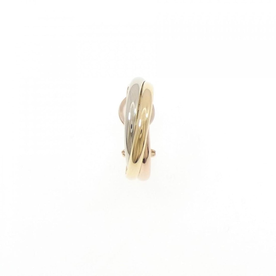 Cartier Trinity Round Earring (Single Earring): --- Catalog ---Category: SizeSize (HxWxD): 21.80mm x 5.30mm / 0.86'' x 0.21''Category: DesignType: Clip earringsGender: WomenSingle earring: YesCategory: GeneralBrand: Cartier--- Item List