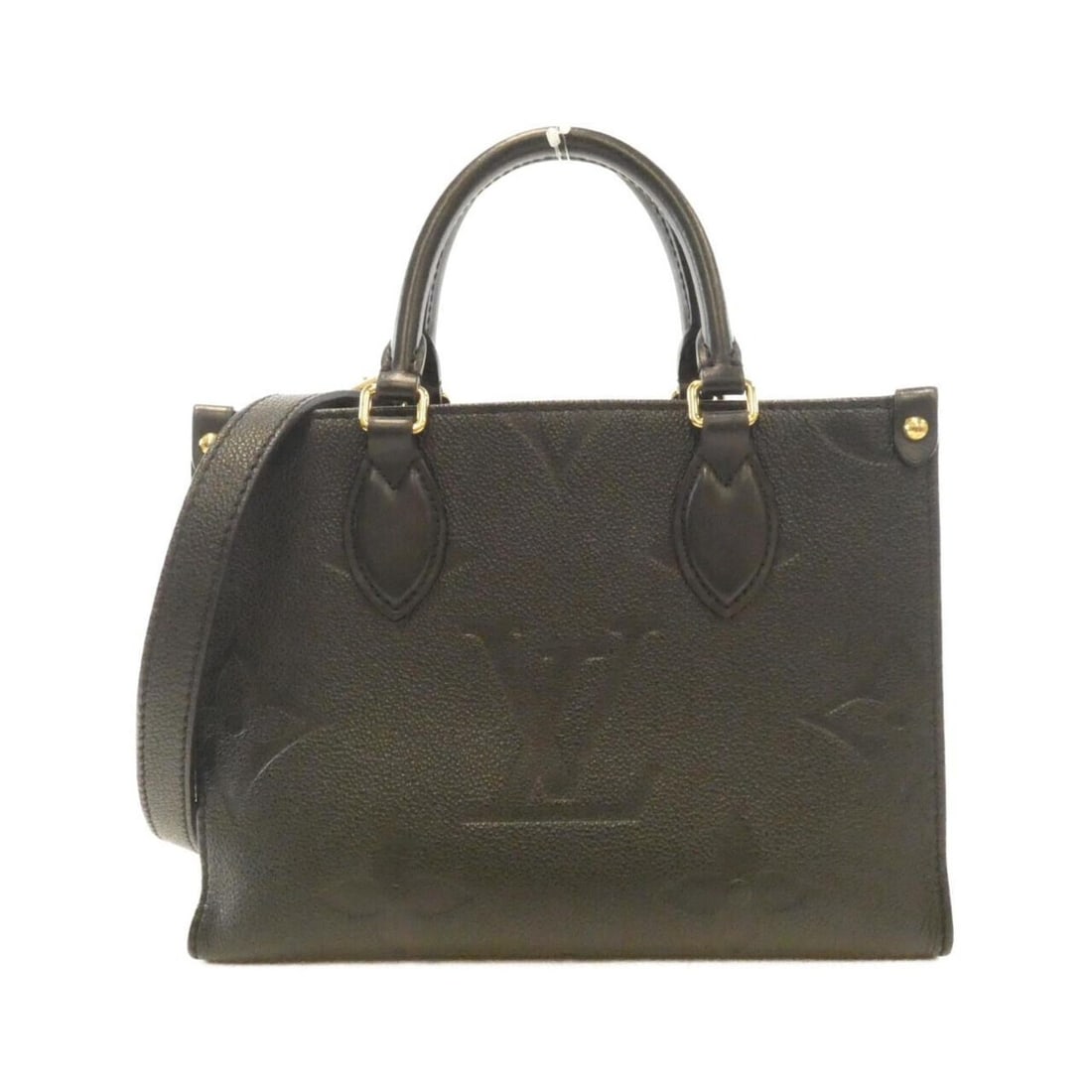 Louis Vuitton Monogram Empreinte OnTheGo PM M45653 Handbag: --- Catalog ---Category: SizeSize (HxWxD): 19cm x 25cm x 11cm / 7.48'' x 9.84'' x 4.33''Category: DesignType: HandbagColor: BlackGender: WomenMaterial: Leather Hardware Color: GoldLeather/Fur Type: