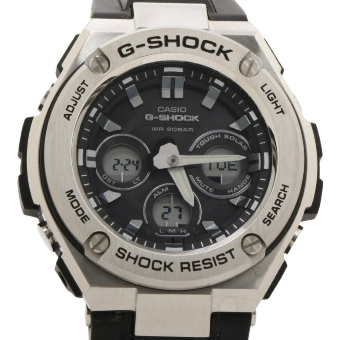 CASIO G-SHOCK GSTEEL GSTS3101A Black Silver Resin/Stainless Steel Men's Watch: --- Catalog ---Category: SizeWrist Size: 21.5cm / 8.46''Case Diameter: 48.7mm / 1.92''Category: DesignType: WristwatchGender: MenColor (Dial): BlackMaterial (Case): Stainless steelCategory: