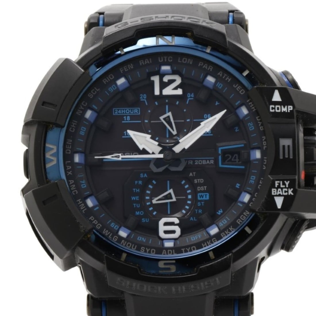 CASIO G-SHOCK MASTER OF G AIR GRAVITYMASTER GWA1100FC1AJF Black Resin Men's Analog Watch (1 of 13)