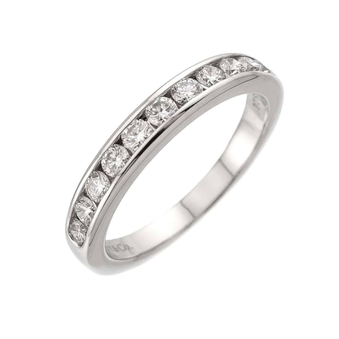 Tiffany & Co. Half Circle Channel Setting Diamond Ring in Platinum: --- Catalog ---Category: SizeJP Size: 10US Size: 5.5Category: DesignType: Band ringColor: PlatinumGender: WomenMaterial: Platinum 950Category: GeneralBrand: Tiffany--- Item List ---Section: ConditionR