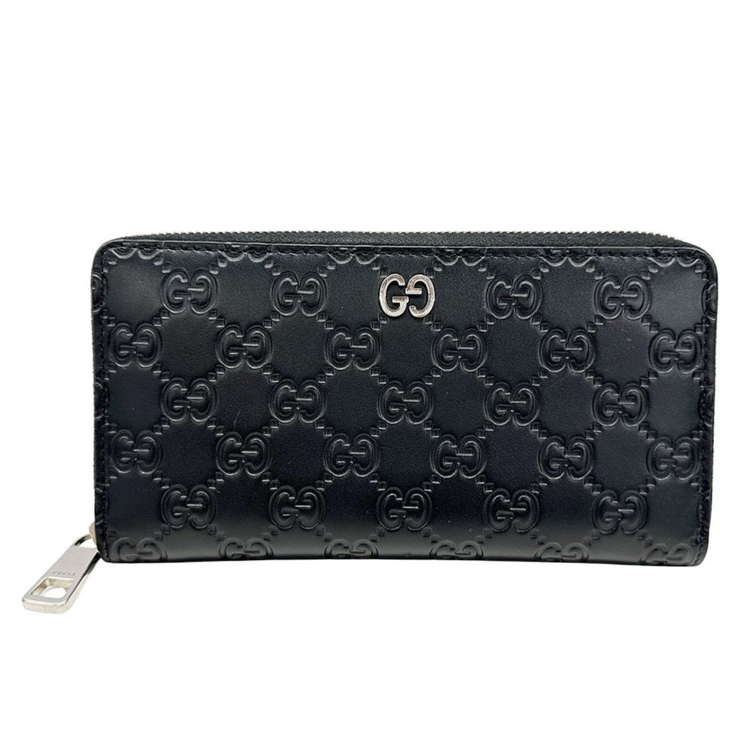 Gucci GUCCI Men's Wallet, Brand Name Long Dorian Shima Leather, Black, 473928, Round Zipper: --- Catalog ---Category: SizeSize (HxWxD): 10cm x 18.5cm x 2.5cm / 3.93'' x 7.28'' x 0.98''Category: DesignType: Long wallet (bi-fold)Color: BlackGender: Men,WomenMaterial: Leather Category: GeneralMP