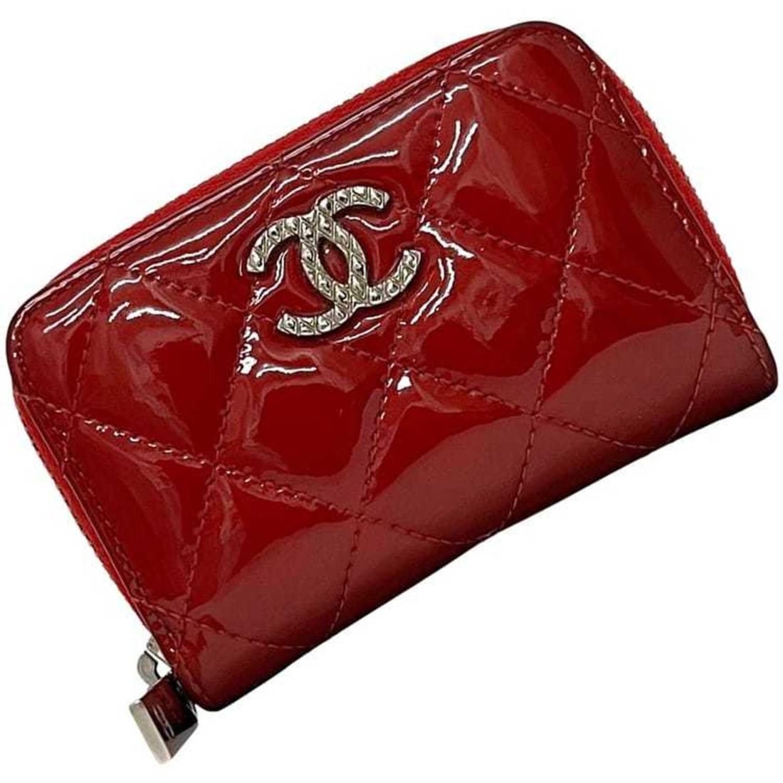 Chanel Coin Case ec-24893 Red Brilliant Patent Purse 18552516 CHANEL Coco Mark Enamel Wallet Mini: --- Catalog ---Category: SizeSize (HxWxD): 7.2cm x 10.3cm x 2.3cm / 2.83'' x 4.05'' x 0.9''Category: DesignType: Coin purse/coin caseColor: Red colorGender: Men,WomenMaterial: Patent leather Category: