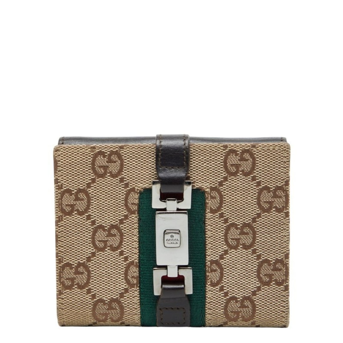 Gucci GG Canvas Jackie Sherry Line Bi-fold Wallet 05470 Beige Multicolor Leather Women's GUCCI: --- Catalog ---Category: SizeSize (HxWxD): 8.5cm x 10.5cm x 2cm / 3.34'' x 4.13'' x 0.78''Category: DesignType: Wallet (bi-fold)Color: Beige, Multi-colorGender: WomenMaterial: Canvas , Leather