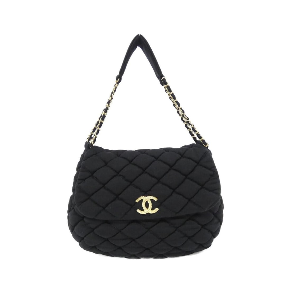 Chanel Bubble Quilted Line Shoulder Bag: --- Catalog ---Category: SizeSize (HxWxD): 30cm x 39cm x 11cm / 11.81'' x 15.35'' x 4.33''Category: DesignType: Shoulder bagColor: BlackGender: WomenMaterial: Canvas Hardware Color: GoldCategory: