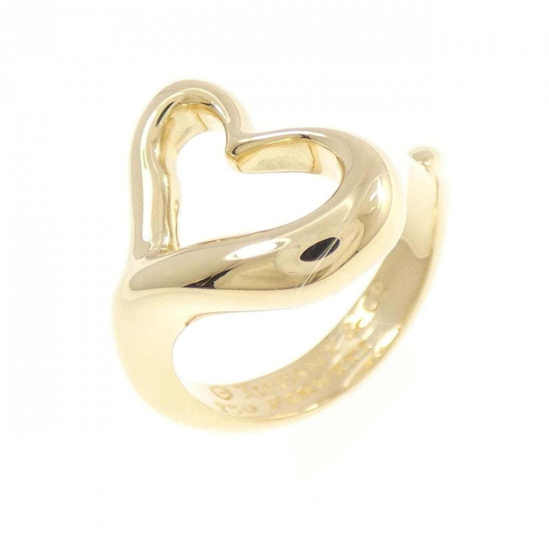 Tiffany Open Heart Ring: --- Catalog ---Category: SizeJP Size: 13.0US Size: 6.5Category: DesignType: Band ringGender: WomenMaterial: Yellow gold (18K)Category: GeneralBrand: Tiffany--- Item List ---Section: ConditionRanking: