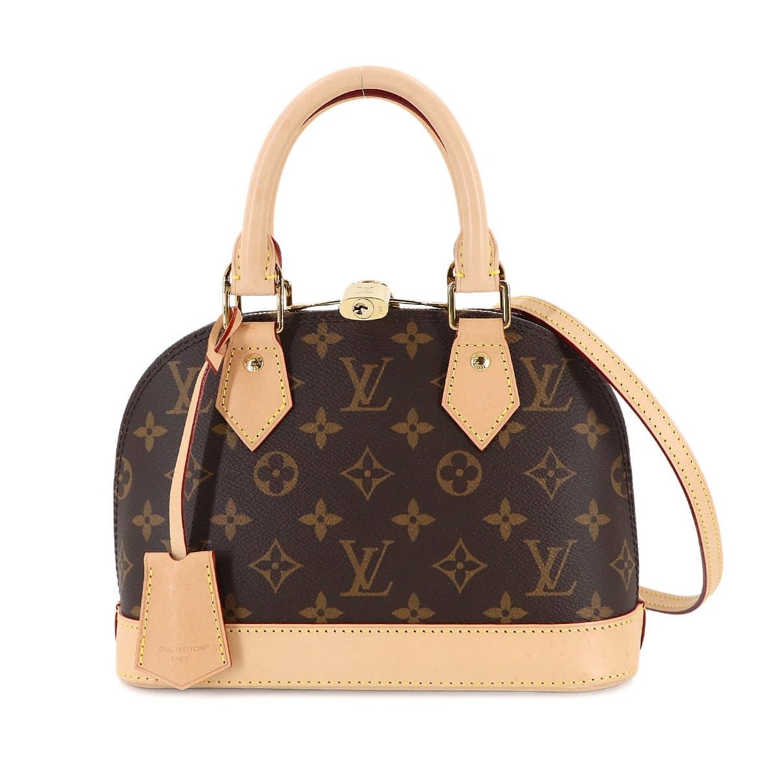 Louis Vuitton Monogram Alma BB 2-way Hand/Shoulder Handbag Brown M46990 RFID: --- Catalog ---Category: SizeWeight: 490g / 1.08lb.Size (HxWxD): 16.5cm x 23.5cm x 11.5cm / 6.49'' x 9.25'' x 4.52''Strap Length: 100cm - 124cm / 39.36'' - 48.81''Handle Length: 27cm / 10.62''Category