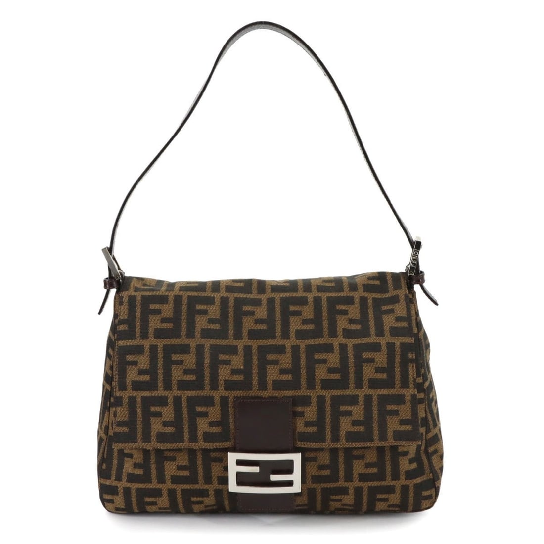 Fendi Zucca Mamma Baguette Shoulder Handbag, Canvas and Leather, Brown, 26325: --- Catalog ---Category: SizeWeight: 355g / 12.52oz.Size (HxWxD): 21.5cm x 29.5cm x 12cm / 8.46'' x 11.61'' x 4.72''Strap Length: 44cm - 56cm / 17.32'' - 22.04''Category: DesignType: Baguette bag, Han