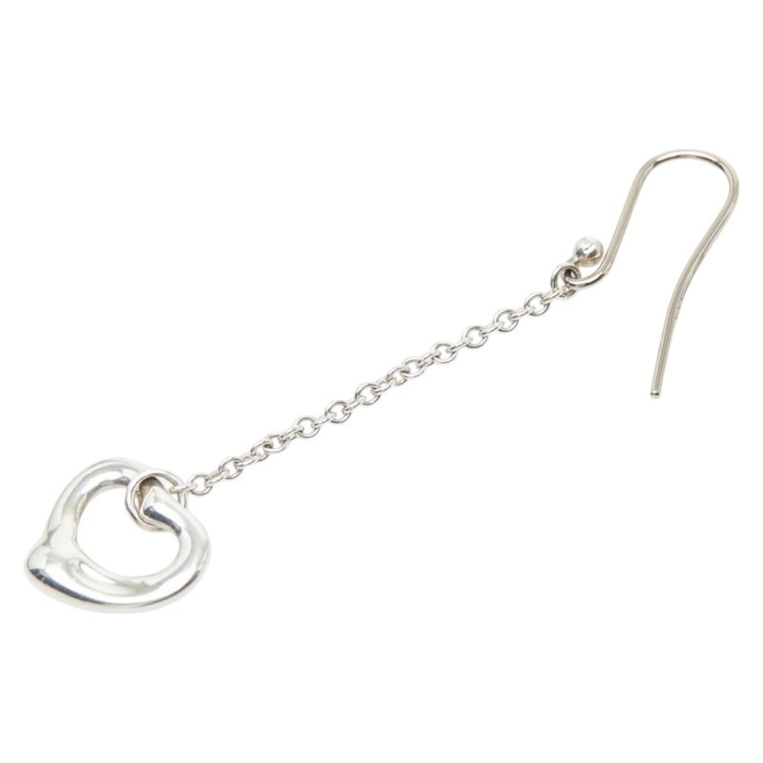 Tiffany & Co. Open Heart Hook Earring, Drop Earring (Single Earring), Sterling Silver (SV925),: --- Catalog ---Category: SizeSize (HxWxD): 50.00mm x 9.80mm / 1.97'' x 0.39''Category: DesignType: Drop earringsColor: SilverGender: WomenMaterial: Silver, Silver 925Category: GeneralBrand: