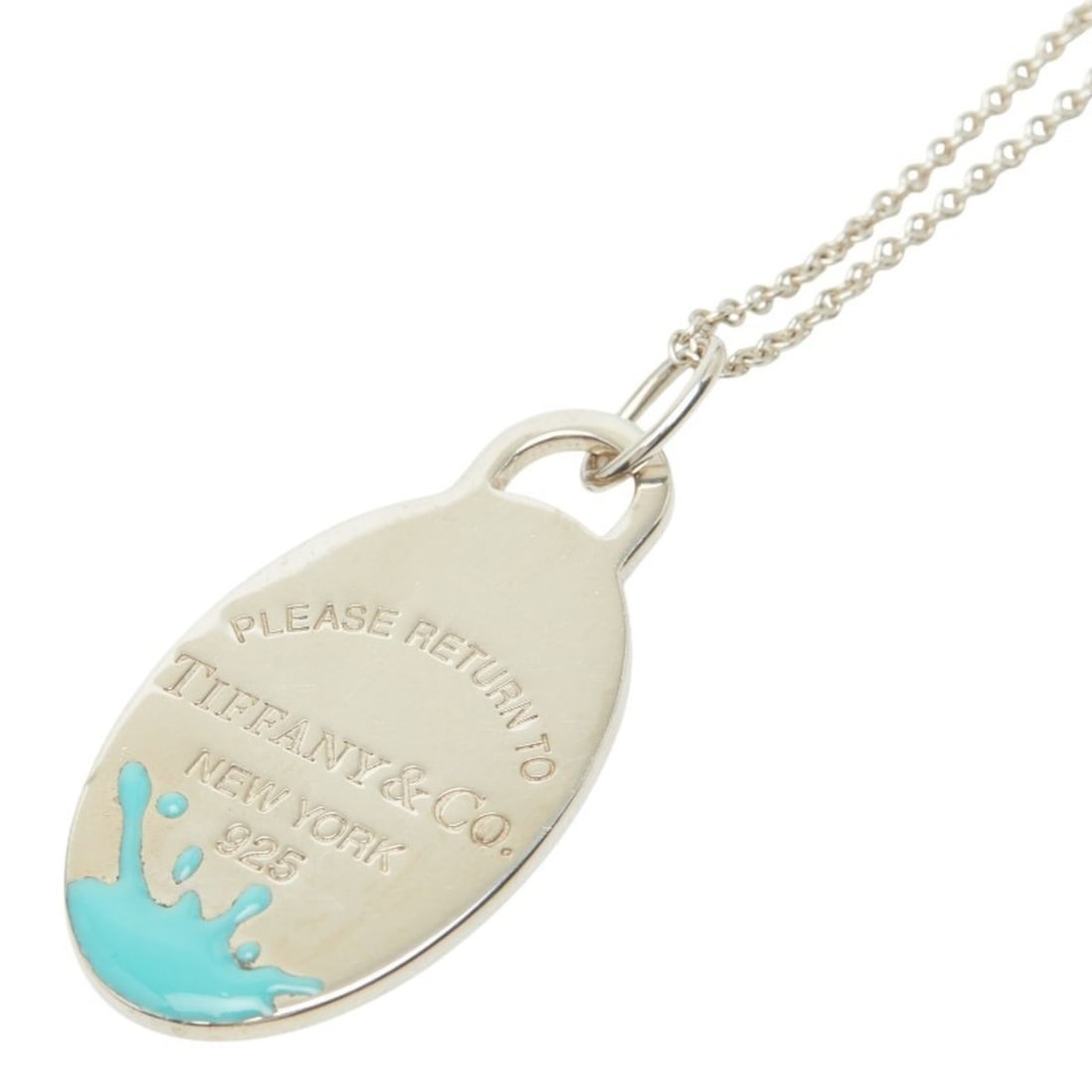 Tiffany & Co. Return to Color Splash Oval Necklace, SV925 Silver, Women's.: --- Catalog ---Category: SizePendant Size: 40.7mm x 22.2mm / 1.6'' x 0.87''Neck Circumference: 45 cm / 17.71''Category: DesignGender: WomenMaterial: Silver, Silver 925Necklace Type: NecklaceCategory: