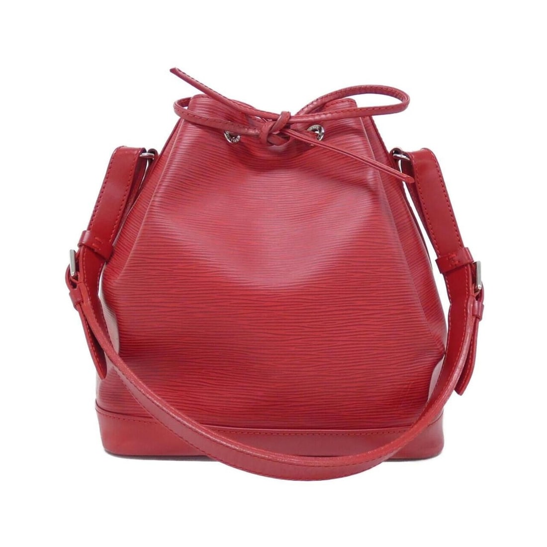 Louis Vuitton Epi Petit Noé M4410E Shoulder Bag: --- Catalog ---Category: SizeSize (HxWxD): 26cm x 26cm x 21cm / 10.23'' x 10.23'' x 8.26''Category: DesignType: Shoulder bagColor: RougeGender: WomenMaterial: Leather Hardware Color:
