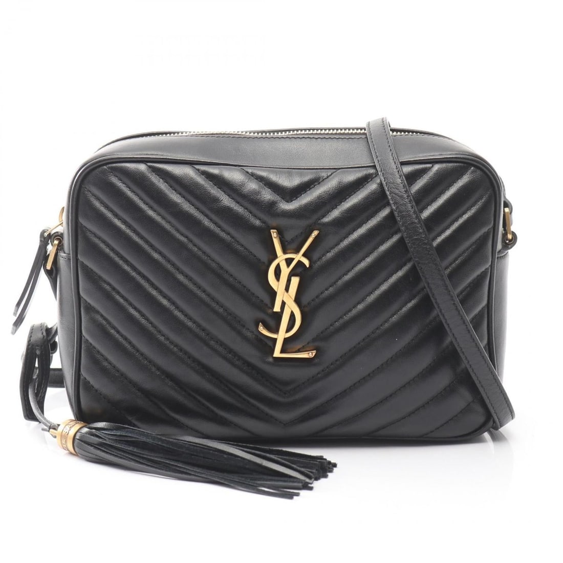 Yves Saint Laurent Saint Laurent Paris LOU Shoulder Bag/Handbag, Leather, Women's, Black (1 of 10)