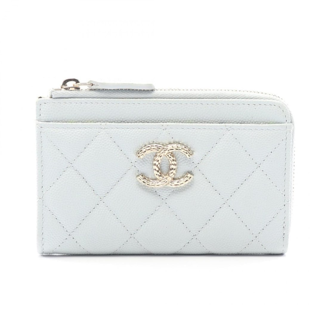 Chanel Matelassé Wallet/Coin Case, Leather, Grained Calf Women's, Blue: --- Catalog ---Category: SizeSize (HxWxD): 8cm x 13cm x 2cm / 3.14'' x 5.11'' x 0.78''Category: DesignType: Coin purse/coin caseColor: BlueGender: WomenMaterial: Leather Category: GeneralBrand: Chanel