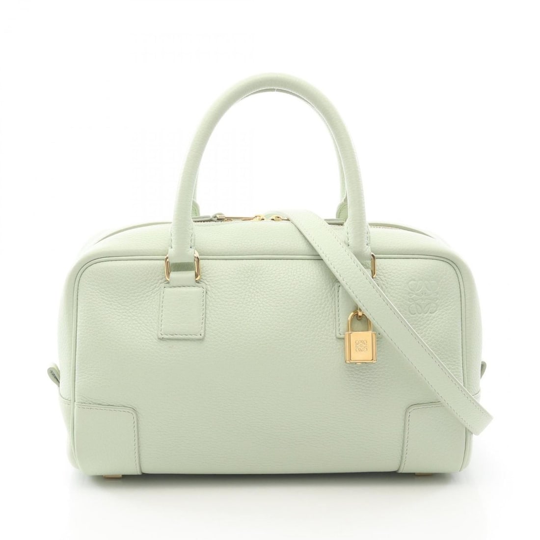 Loewe Amazona 23 Handbag, Leather, Women's, Green: --- Catalog ---Category: SizeSize (HxWxD): 16cm x 24cm x 8cm / 6.29'' x 9.44'' x 3.14''Category: DesignType: HandbagColor: GreenGender: WomenMaterial: Leather Category: GeneralBrand: Loewe--- Item Lis