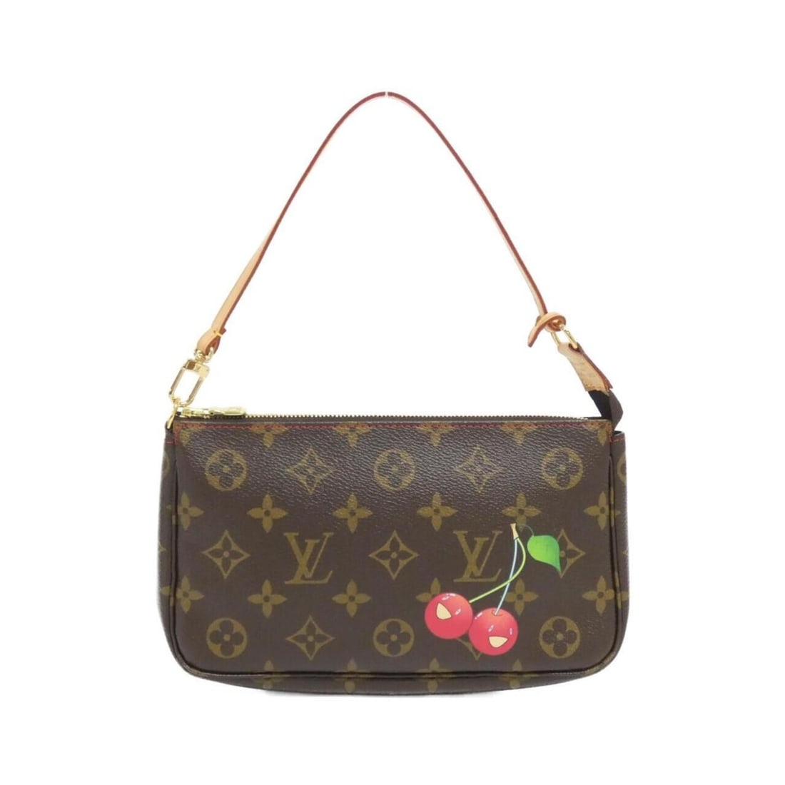 Louis Vuitton Monogram Cherry Pochette Accessoires M95008 Accessory Pouch: --- Catalog ---Category: SizeSize (HxWxD): 13cm x 21cm x 3cm / 5.11'' x 8.26'' x 1.18''Category: DesignType: Pochette, PouchColor: MarronGender: Men,WomenMaterial: Coated canvas Hardware Color: