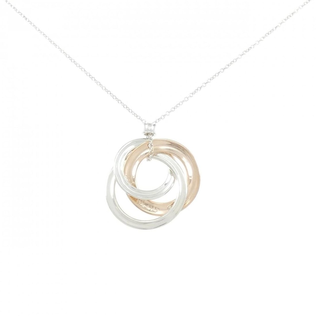 Tiffany & Co. 1837 Interlocking Circle Necklace: --- Catalog ---Category: SizePendant Size: 24.2mm x 22.8mm / 0.95'' x 0.89''Neck Circumference: 45 cm / 17.71''Category: DesignGender: WomenMaterial: Silver 925Pendant Type: PendantNecklace Type: